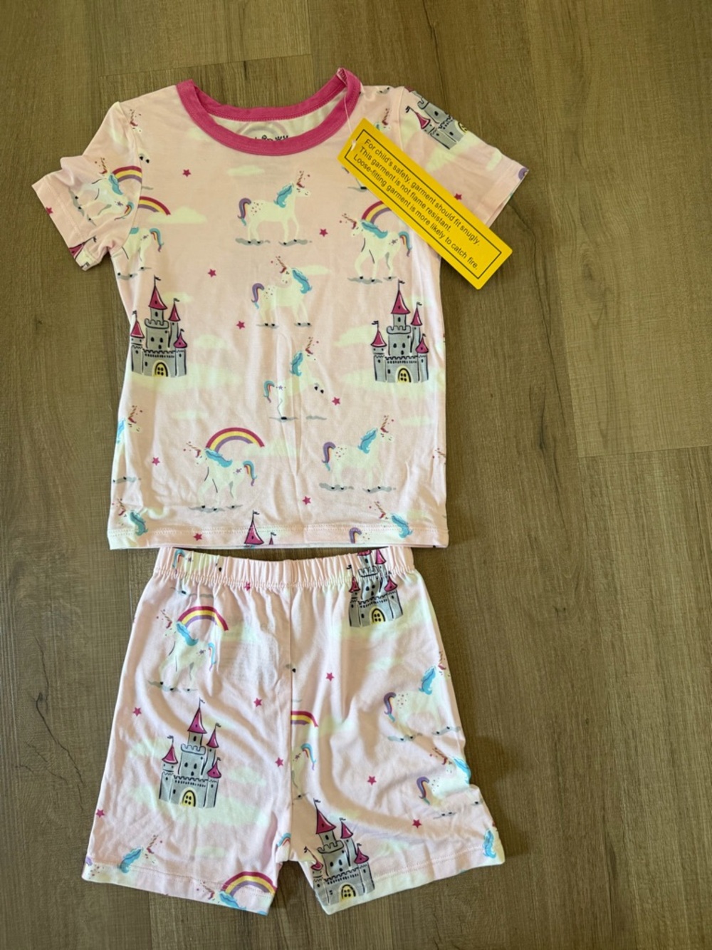 Reshinee Bamboo Kids Unicorn Castle Pajama Set - Pink